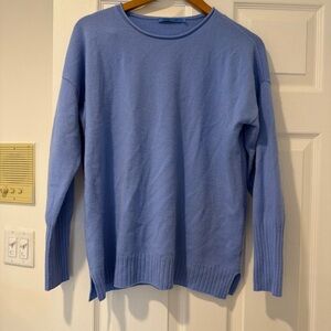 J. McLaughlin Soft Periwinkle Crewneck Sweater -100% cashmere